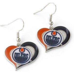 aminco NHL womens Swirl Heart Earrings